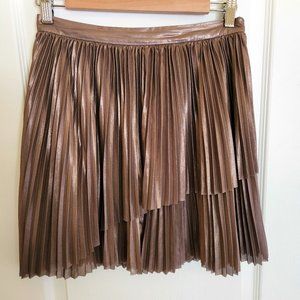 Wilfred Bethune Metallic Skirt - Bronze Size 8